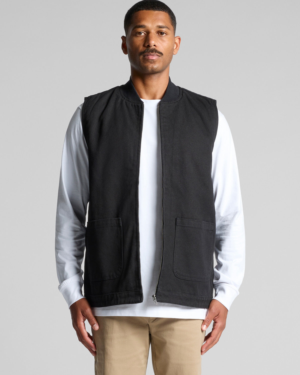 Gilet pesante in canvas uomo