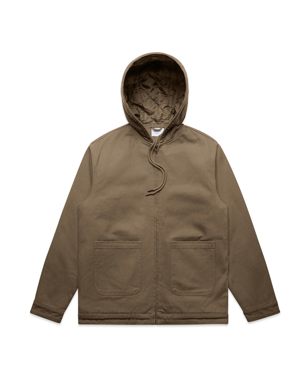 Giacca pesante con cappuccio in canvas uomo