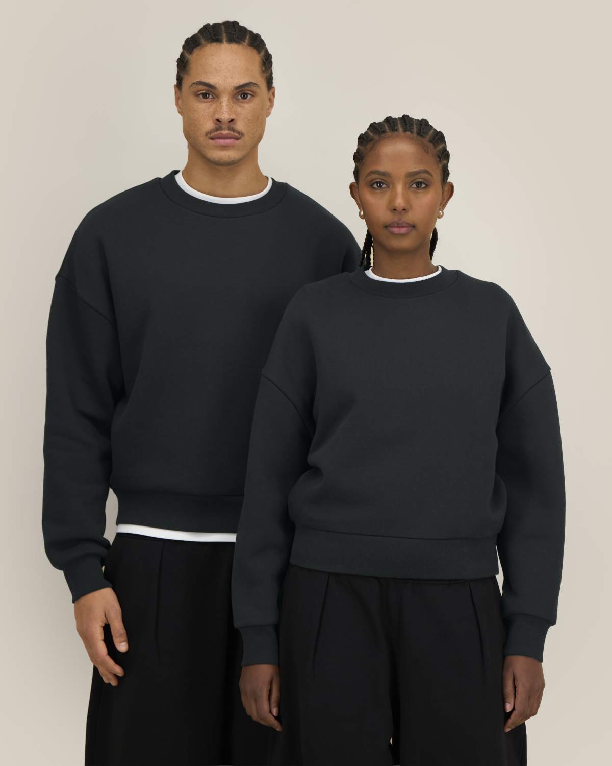Felpa girocollo oversize strutturata unisex