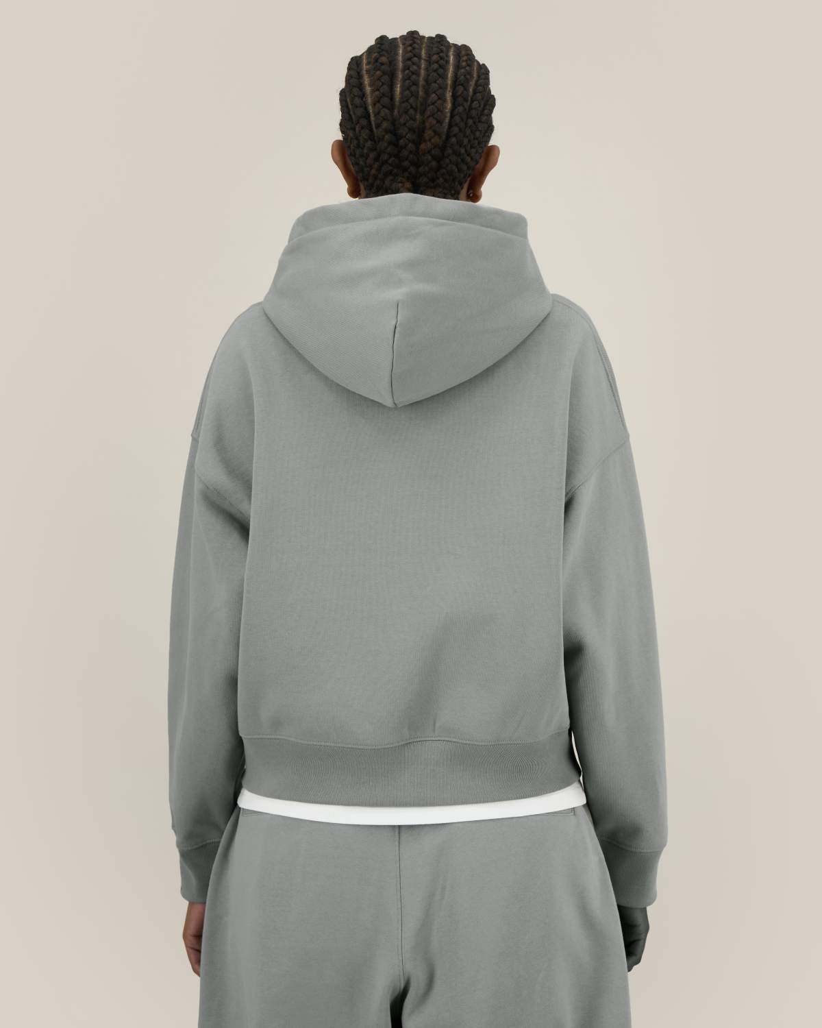 Felpa zip & cappuccio cotone riciclato unisex