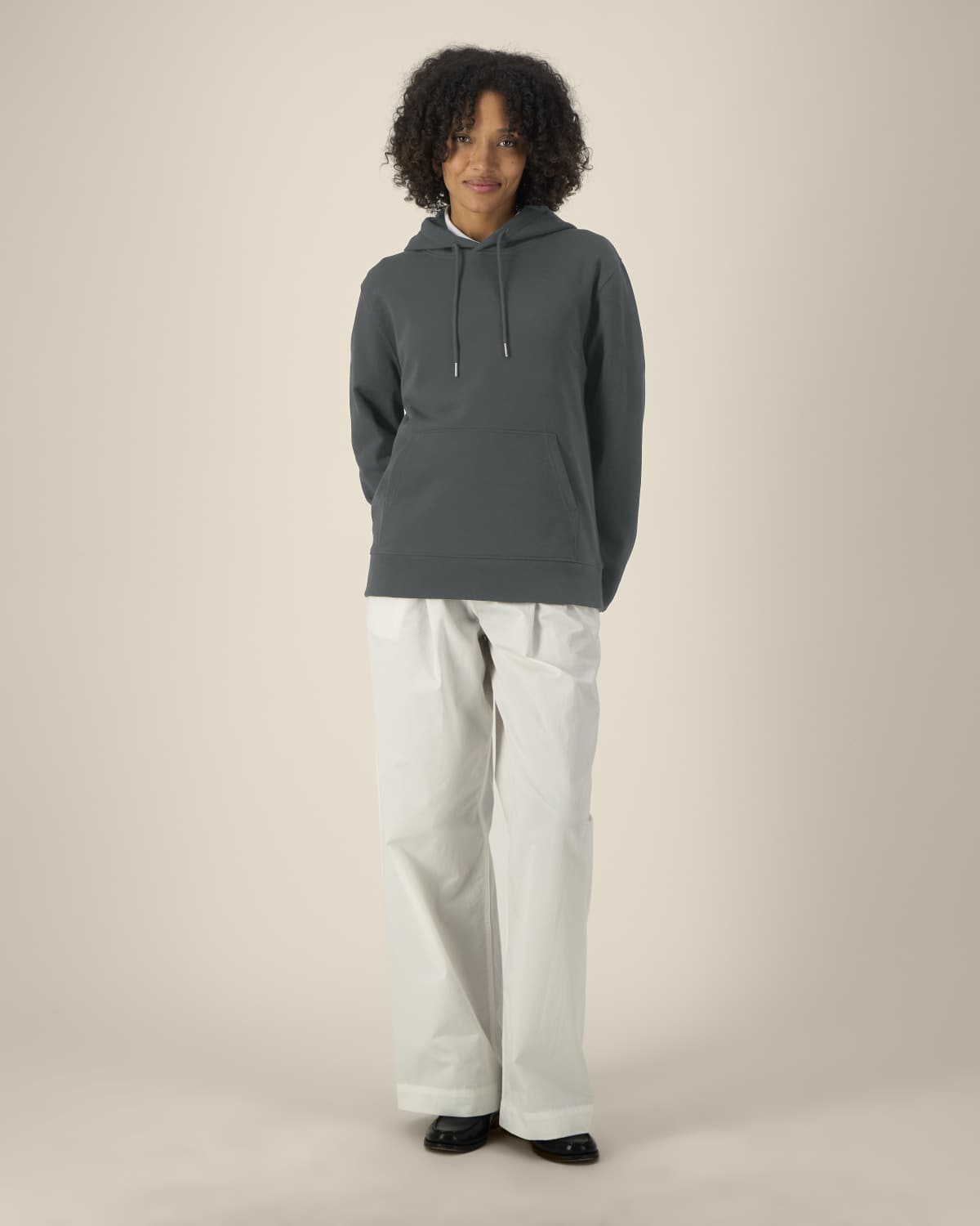 Felpa cappuccio in cotone riciclato unisex