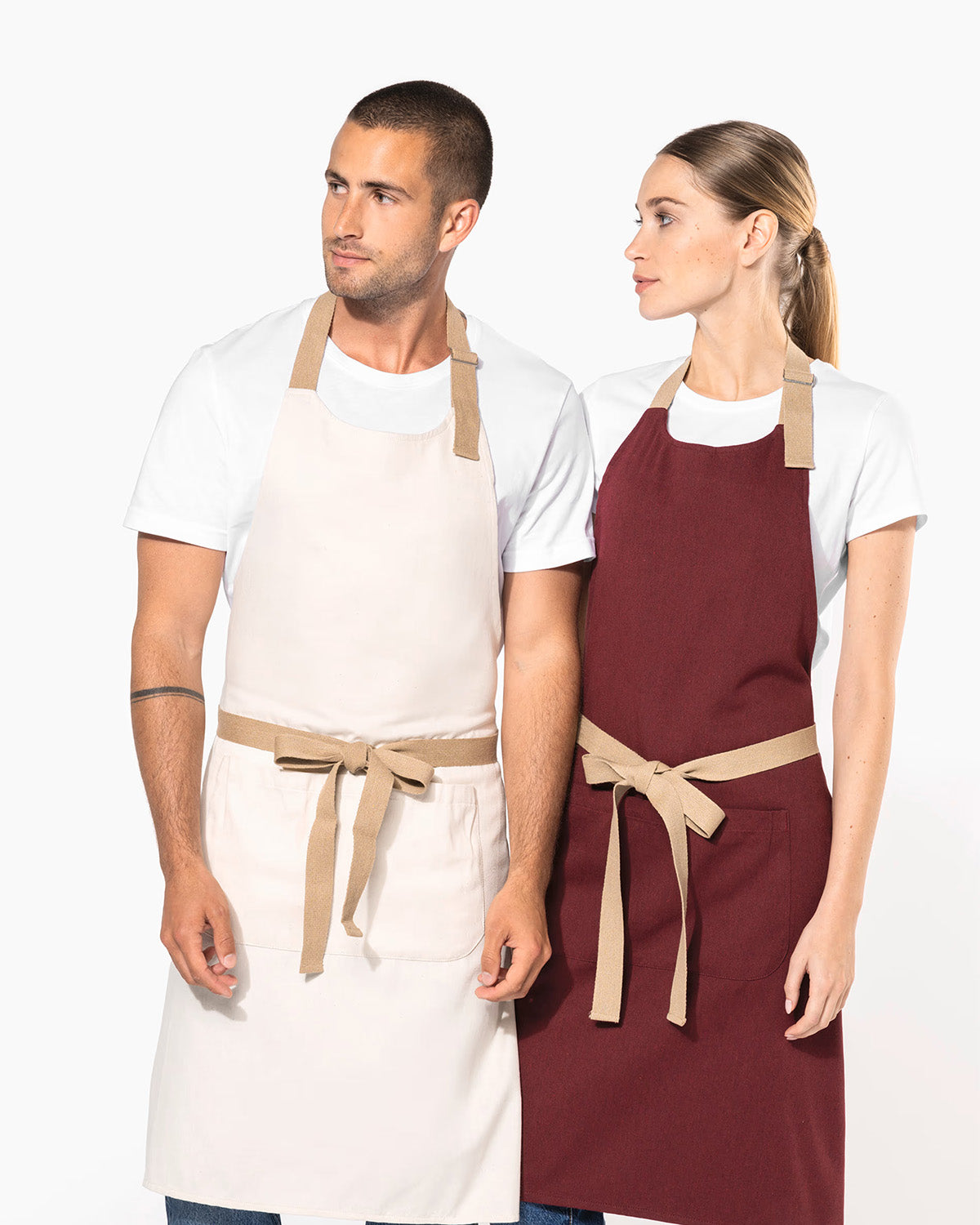 Grembiule con cintura a contrasto Unisex
