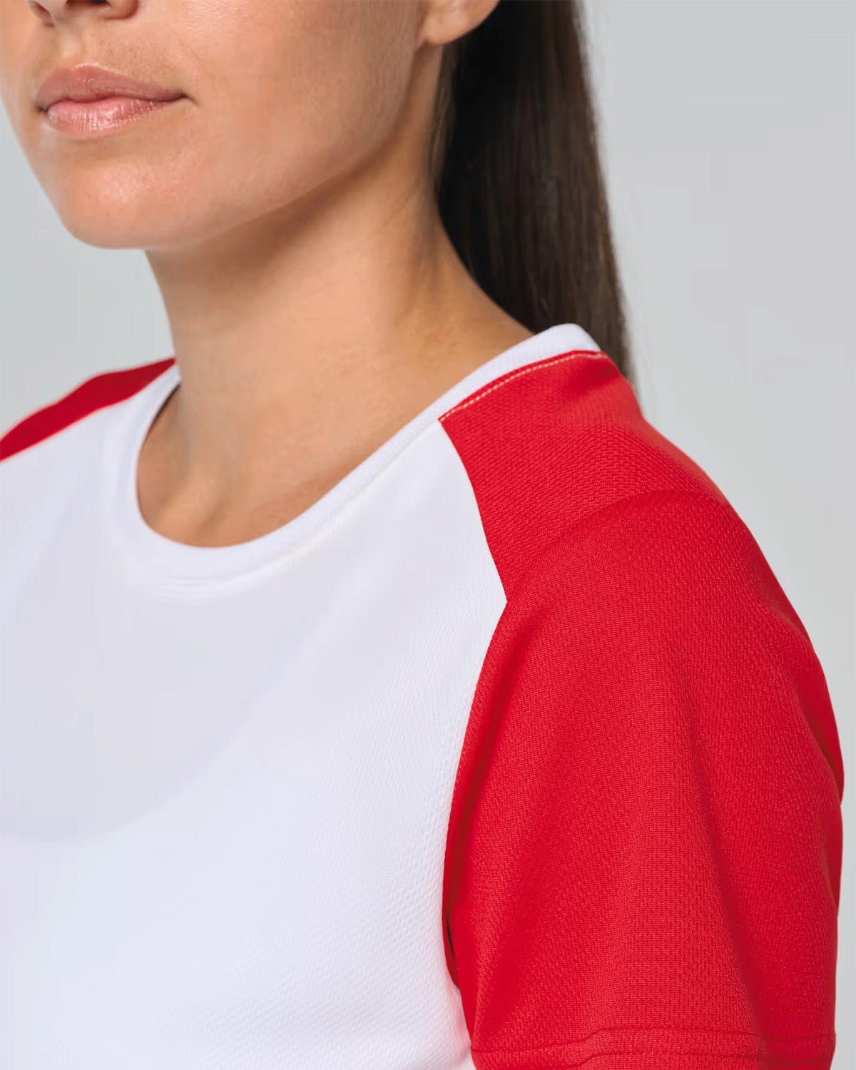 T-shirt sportiva bicolore riciclata Donna