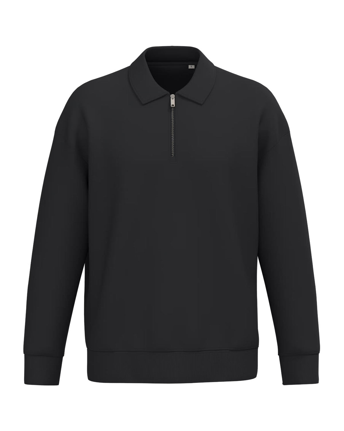 Felpa zip 1/4 con colletto unisex