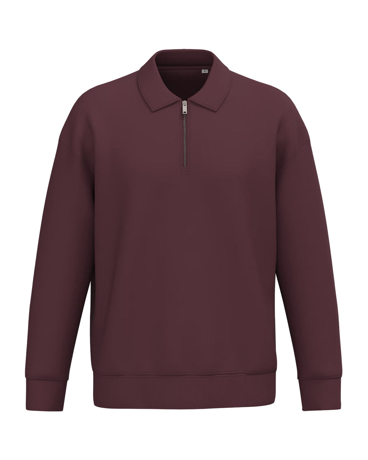 Felpa zip 1/4 con colletto unisex