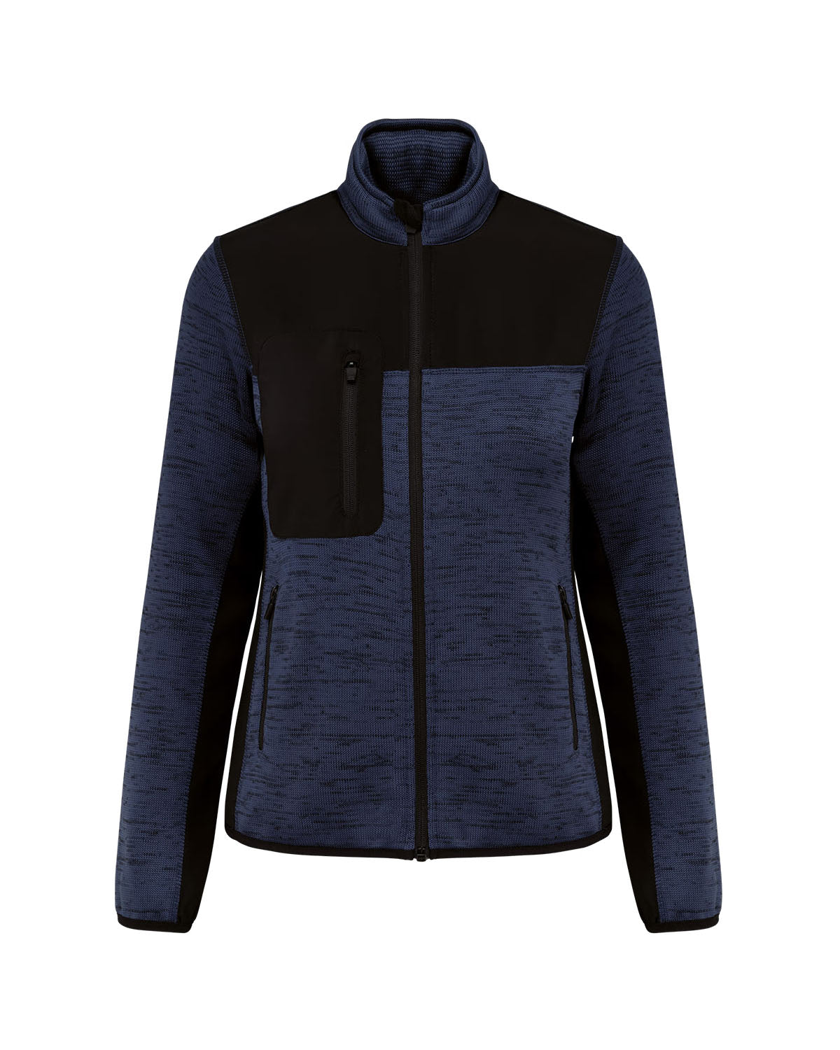 Giacca bicolore in politricot riciclato Donna