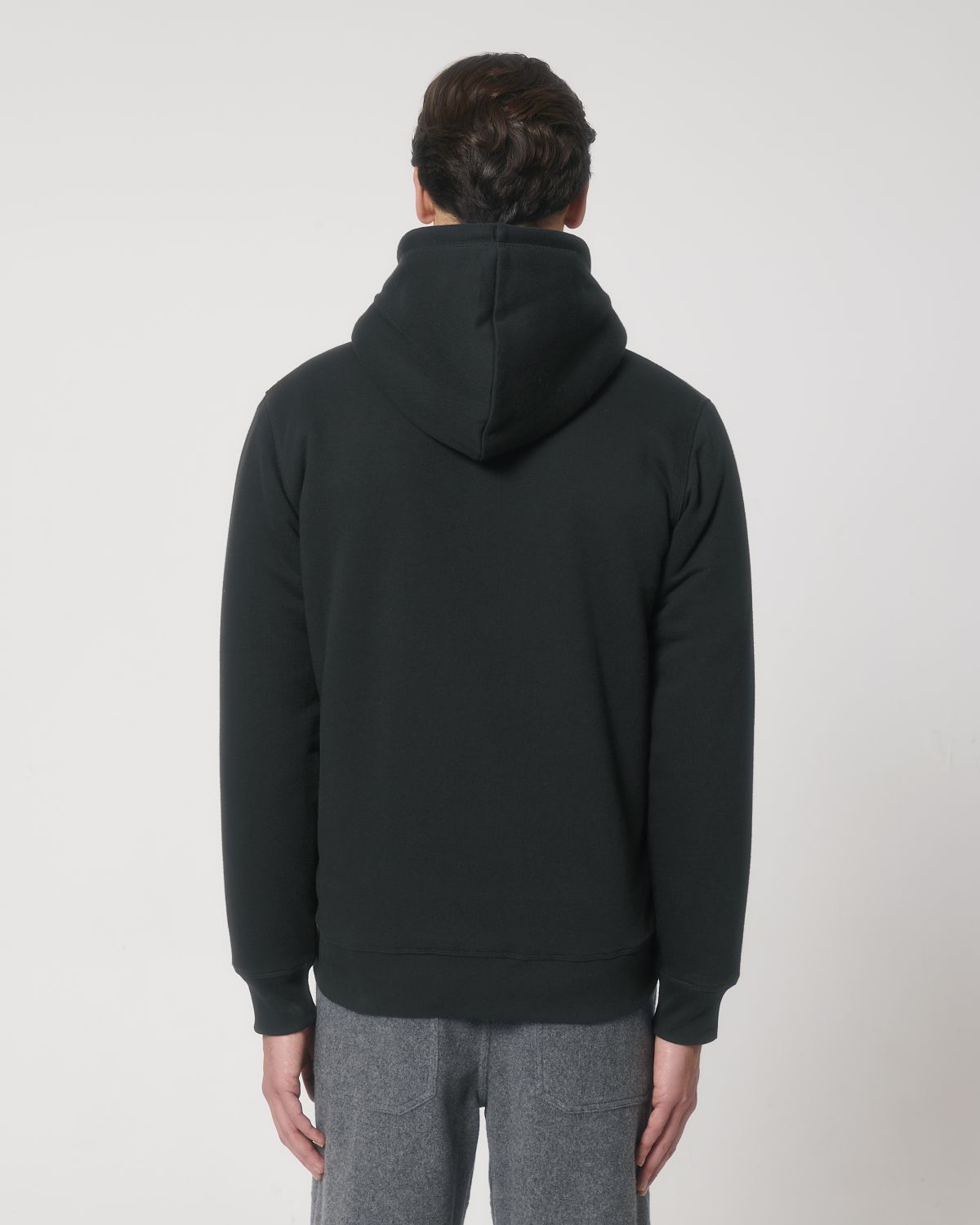 Felpa cappuccio e zip sherpa