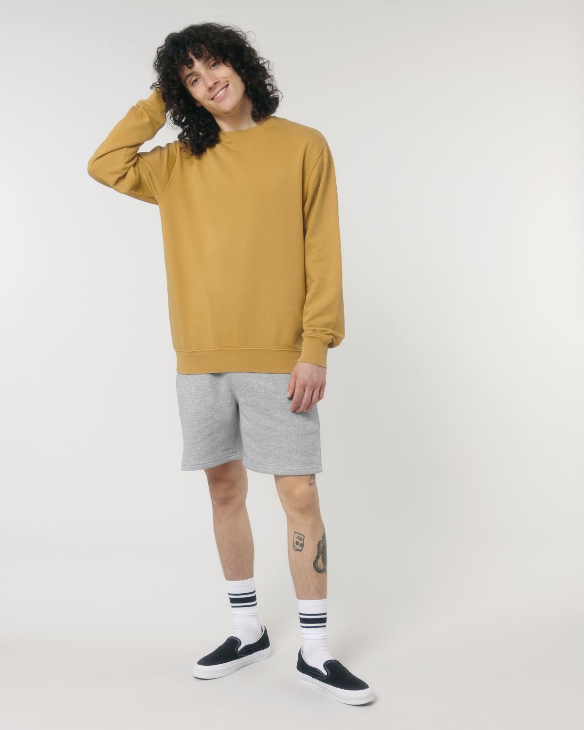 Felpa girocollo leggera vintage Unisex