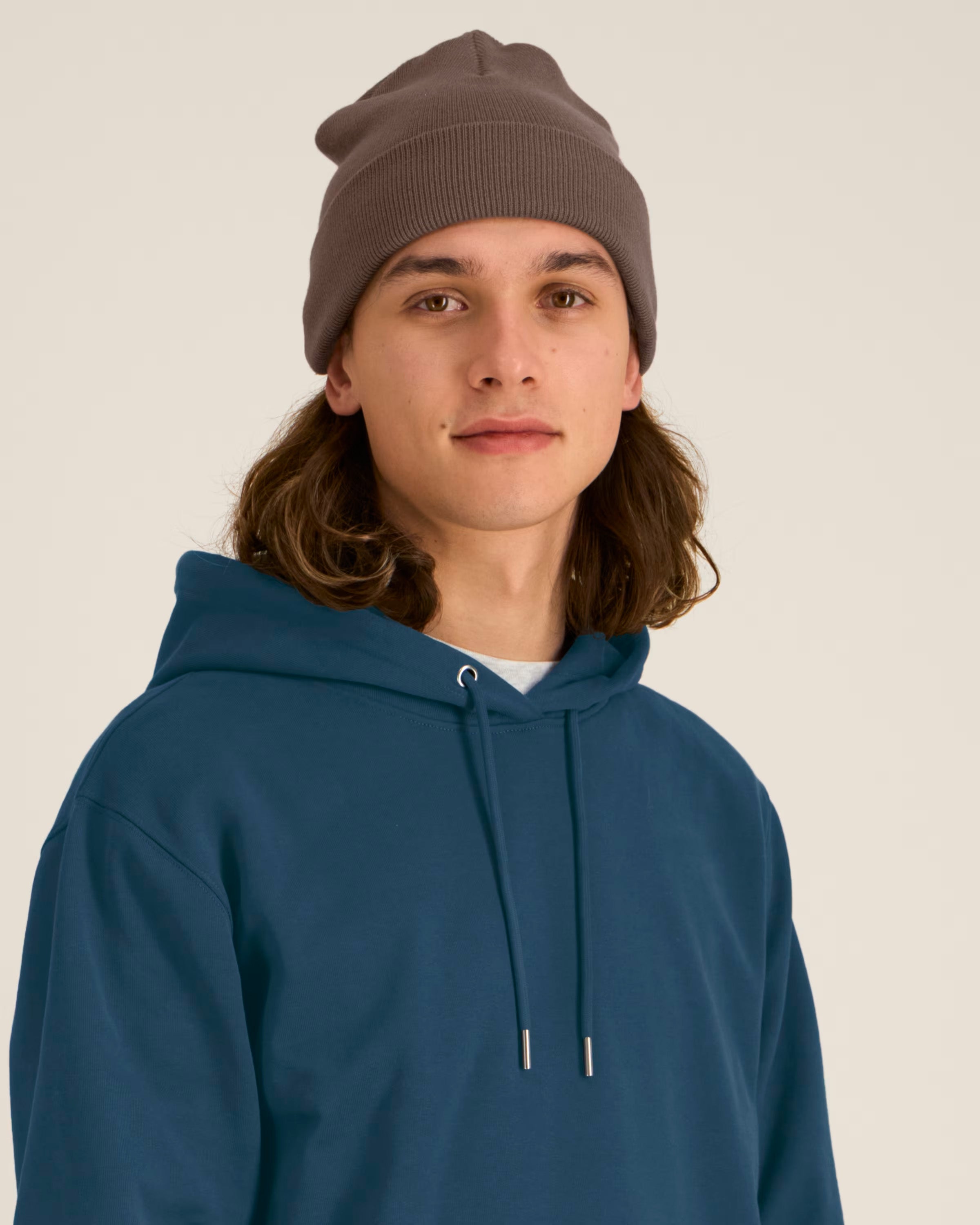 Organic cotton ribbed beanie