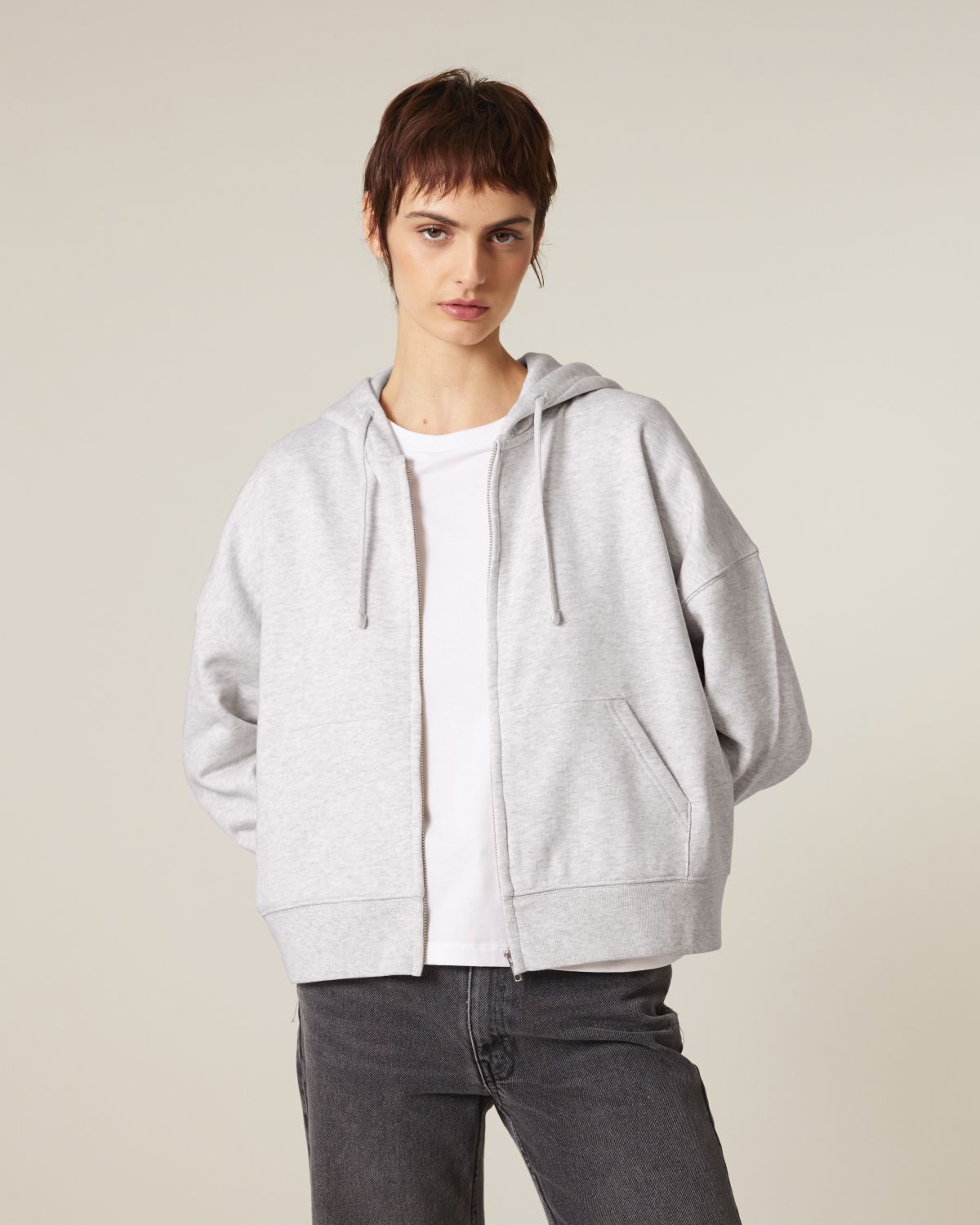 Felpa zip Donna