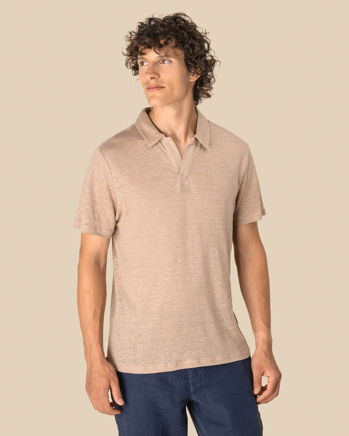 Polo in lino uomo