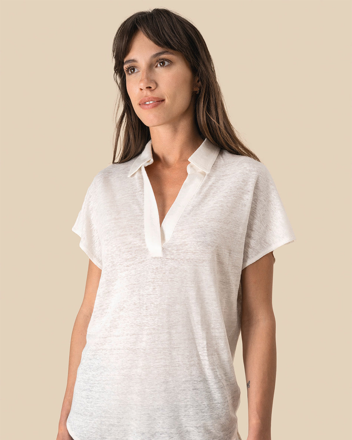 Polo in lino donna