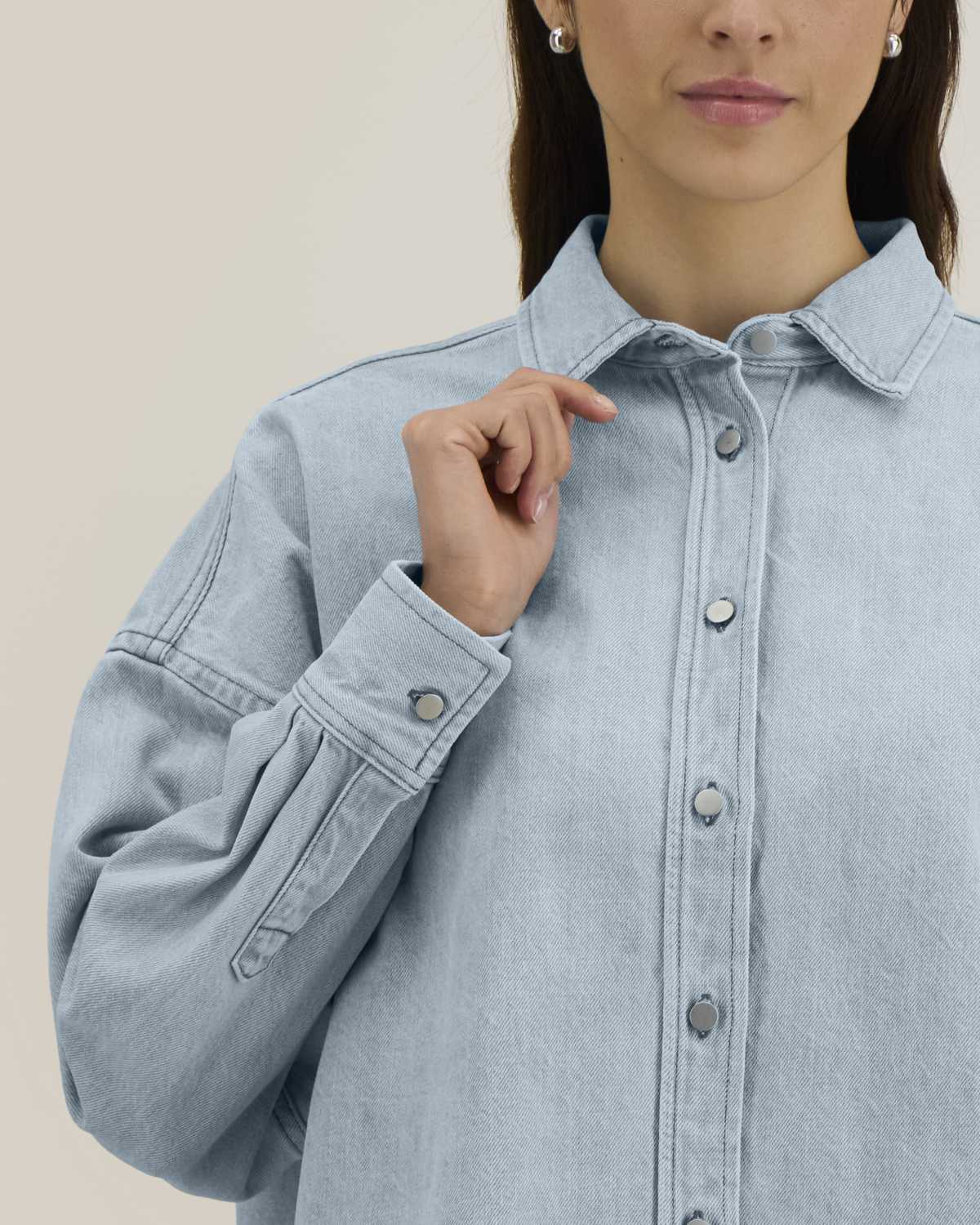 Camicia denim oversize donna