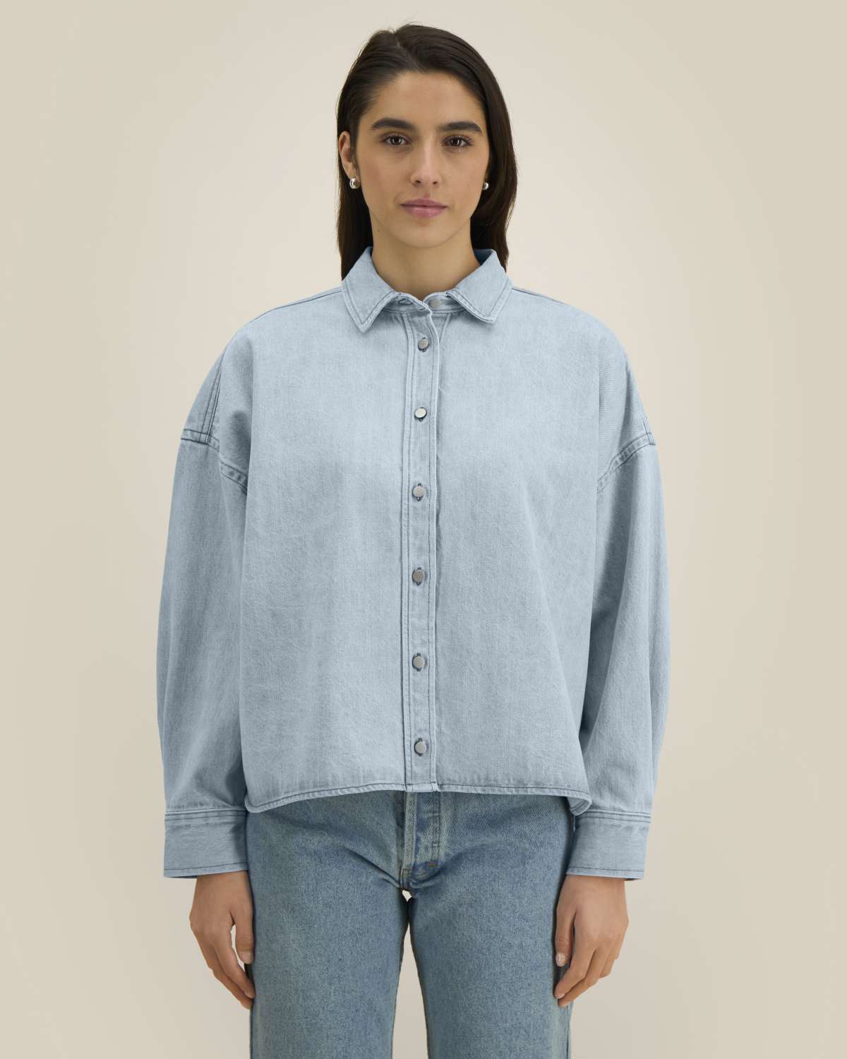 Camicia denim oversize donna