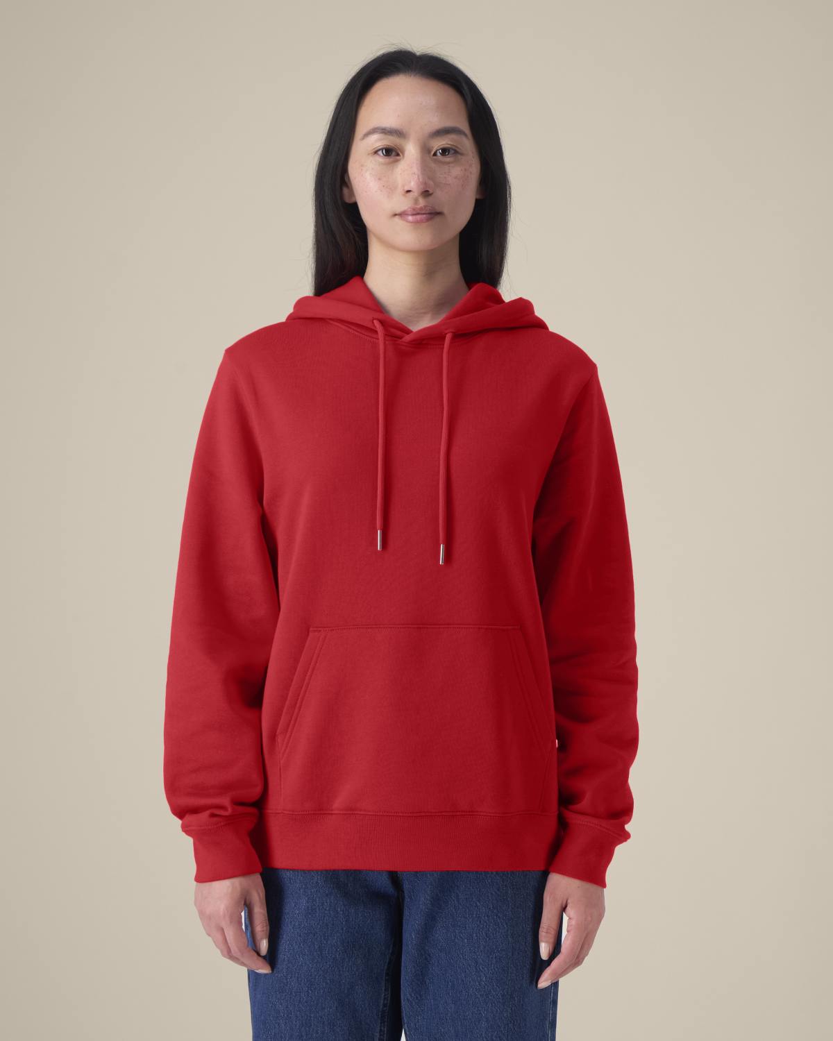 Felpa cappuccio in cotone riciclato donna