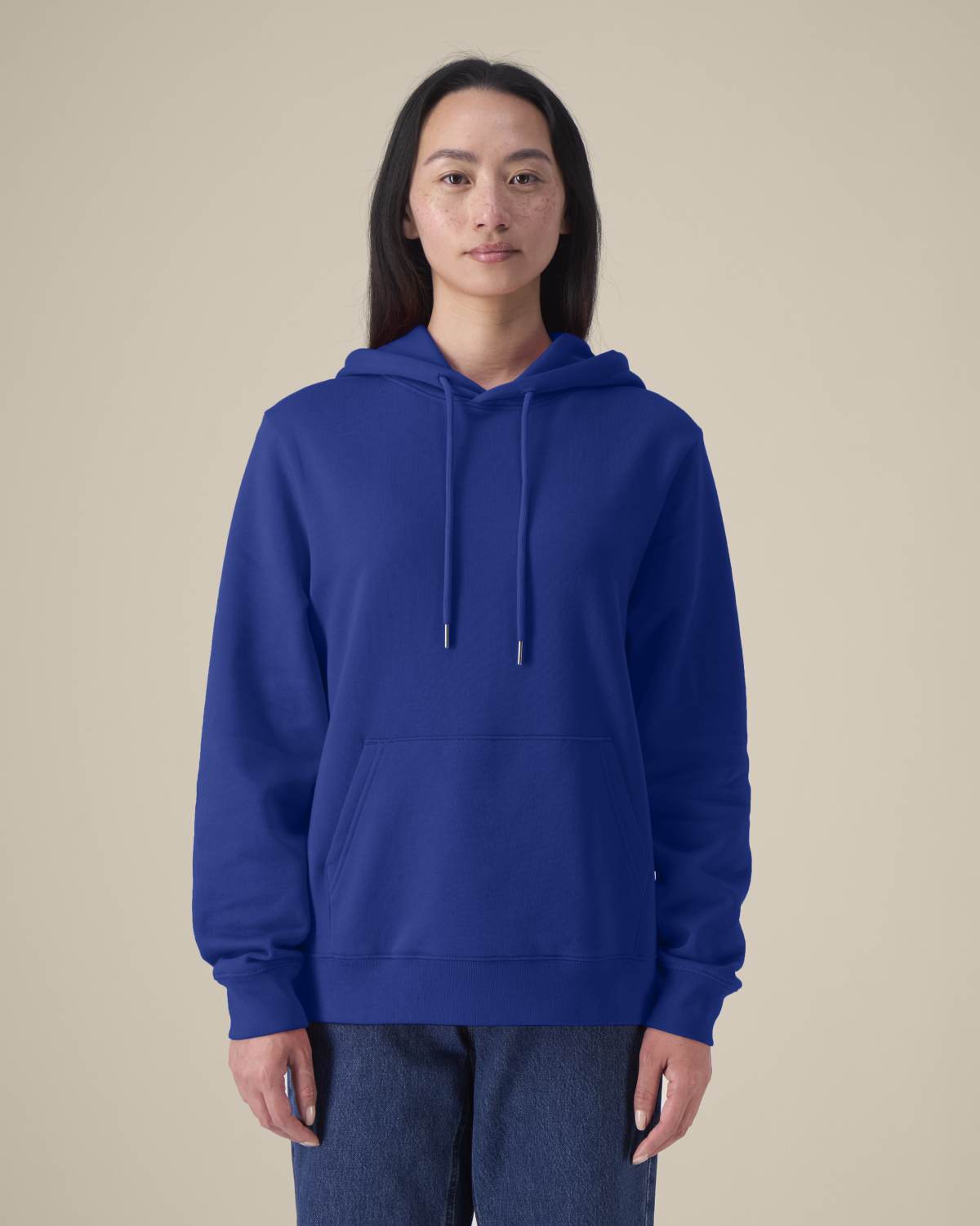 Felpa cappuccio in cotone riciclato donna