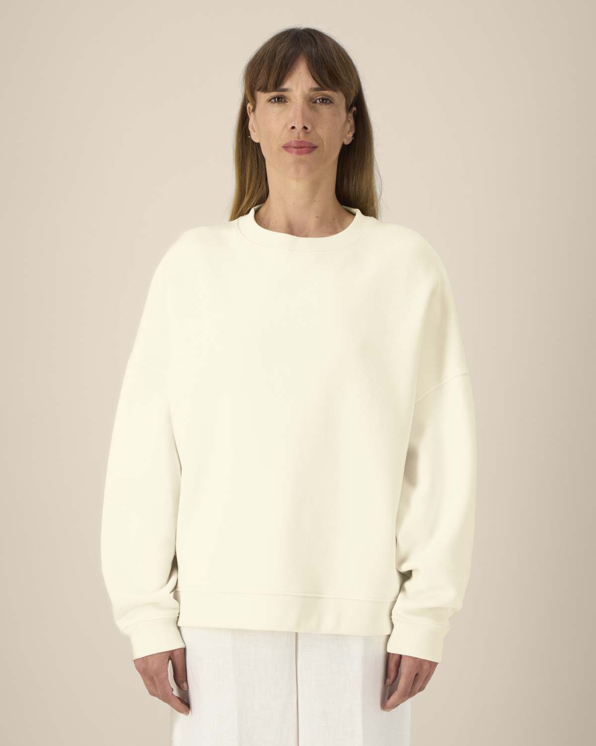 Felpa girocollo in modal donna