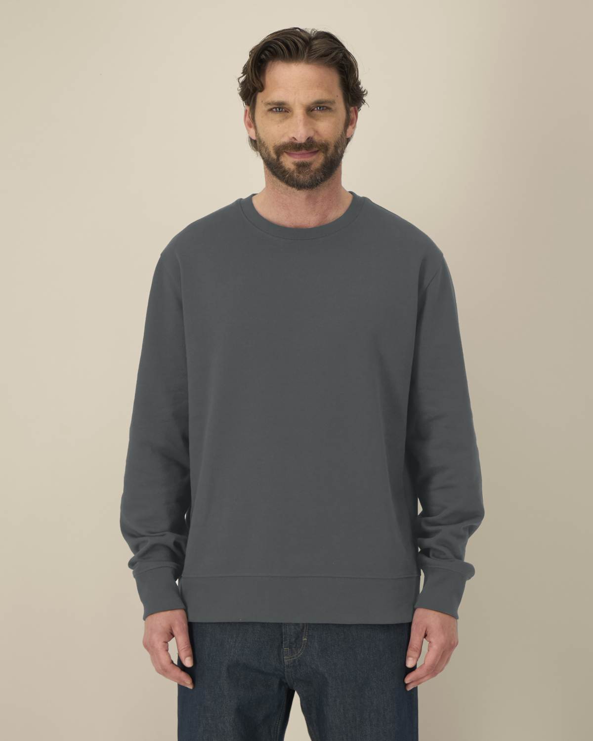 Felpa girocollo in cotone riciclato unisex