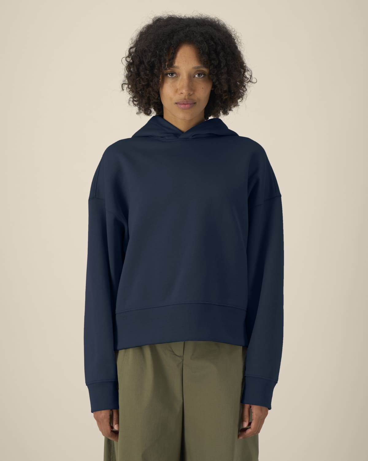 Felpa cappuccio boxy in cotone riciclato unisex