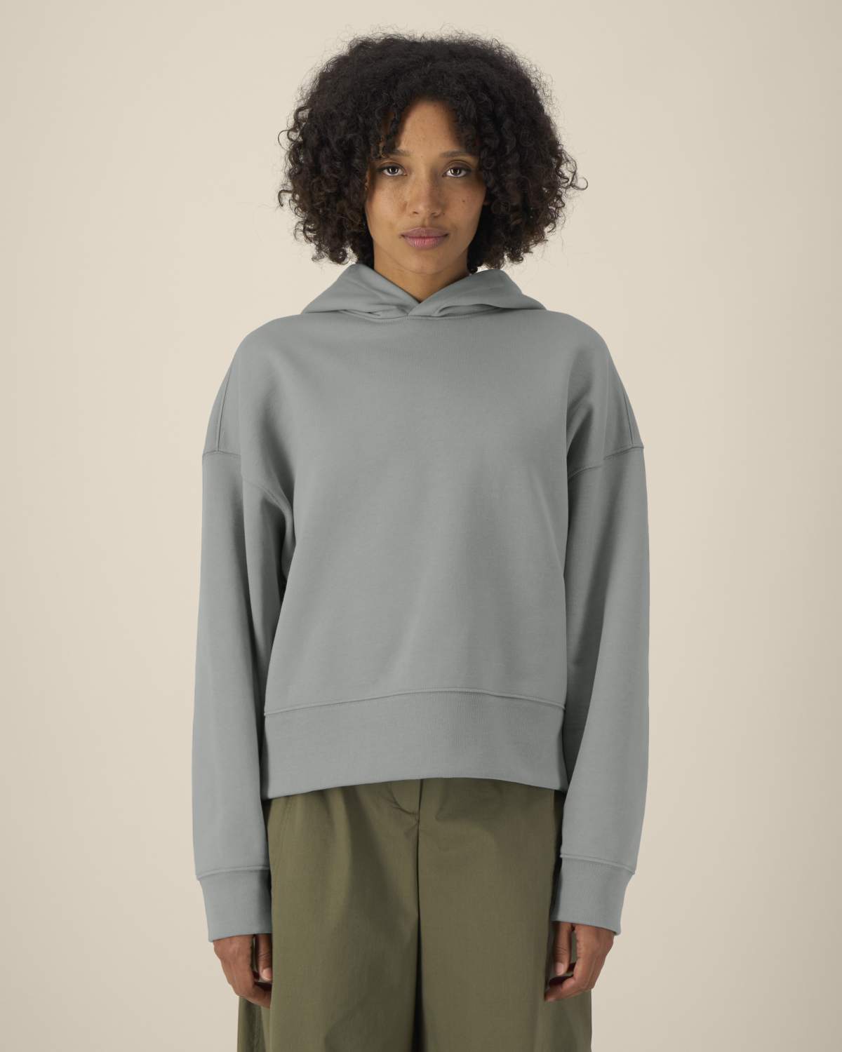 Felpa cappuccio boxy in cotone riciclato unisex