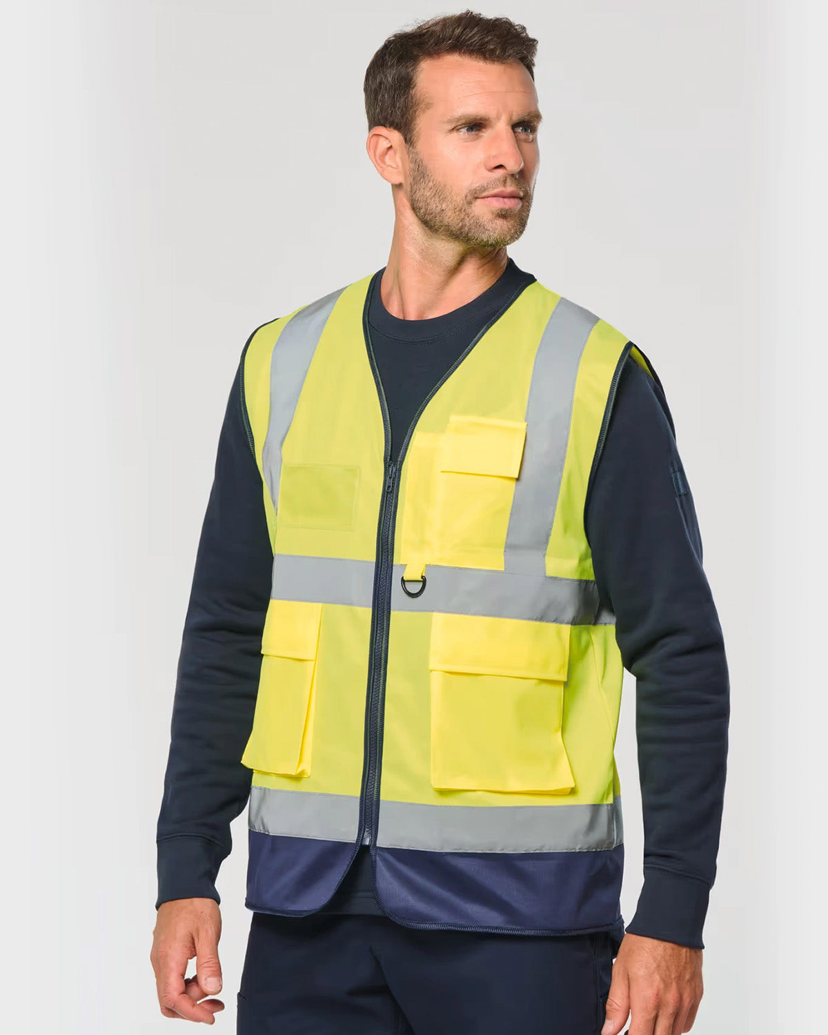 Gilet alta visibilità con zip Unisex