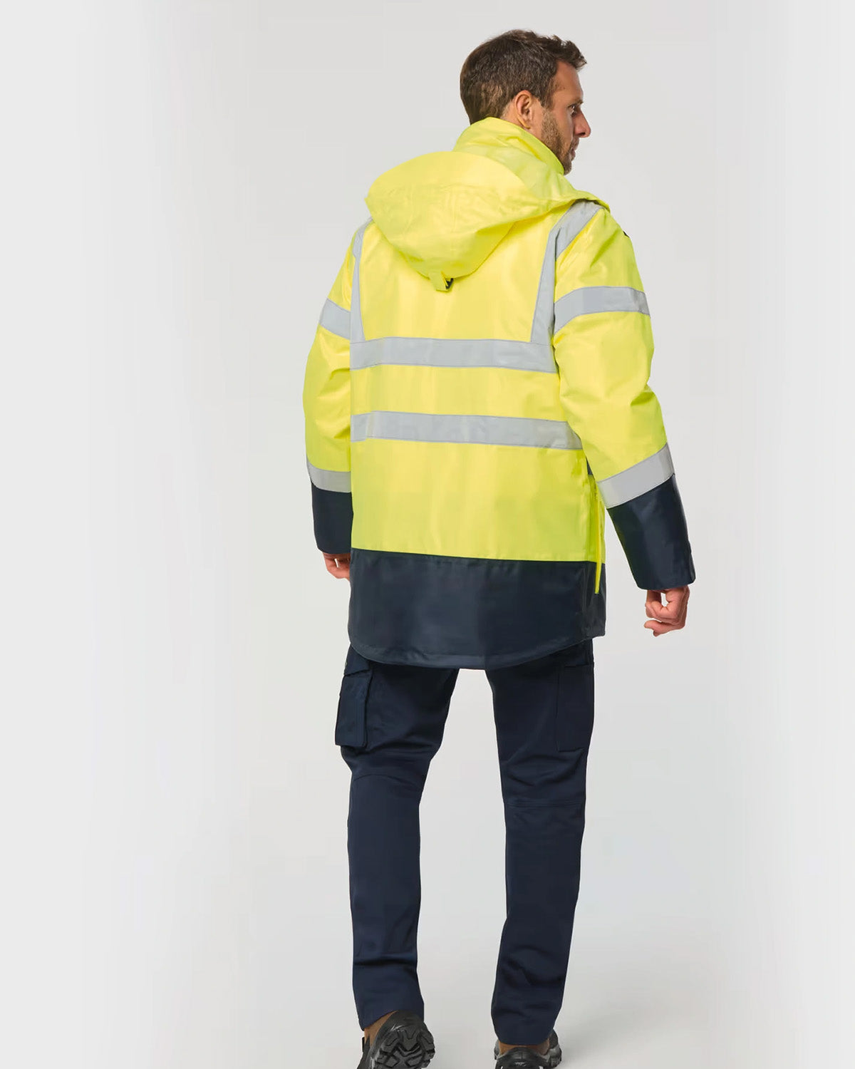 Parka alta visibilità riciclato 4 in 1 Unisex