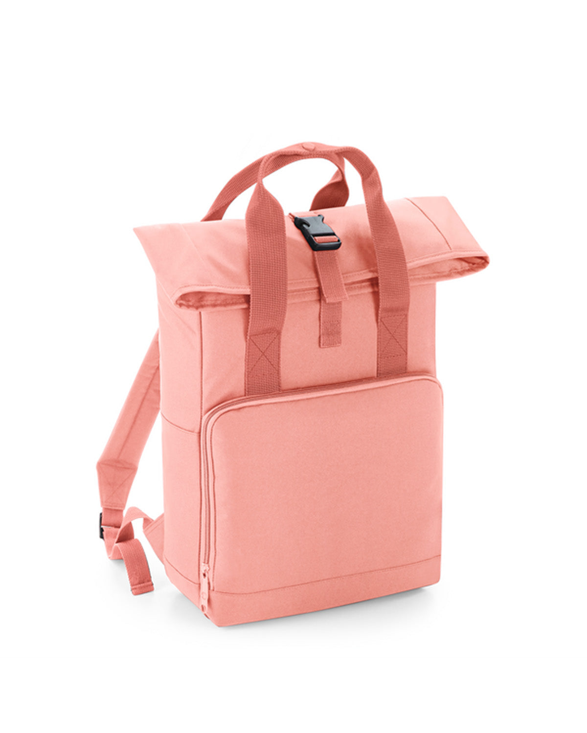 Recycled roll-top backpack with double handle