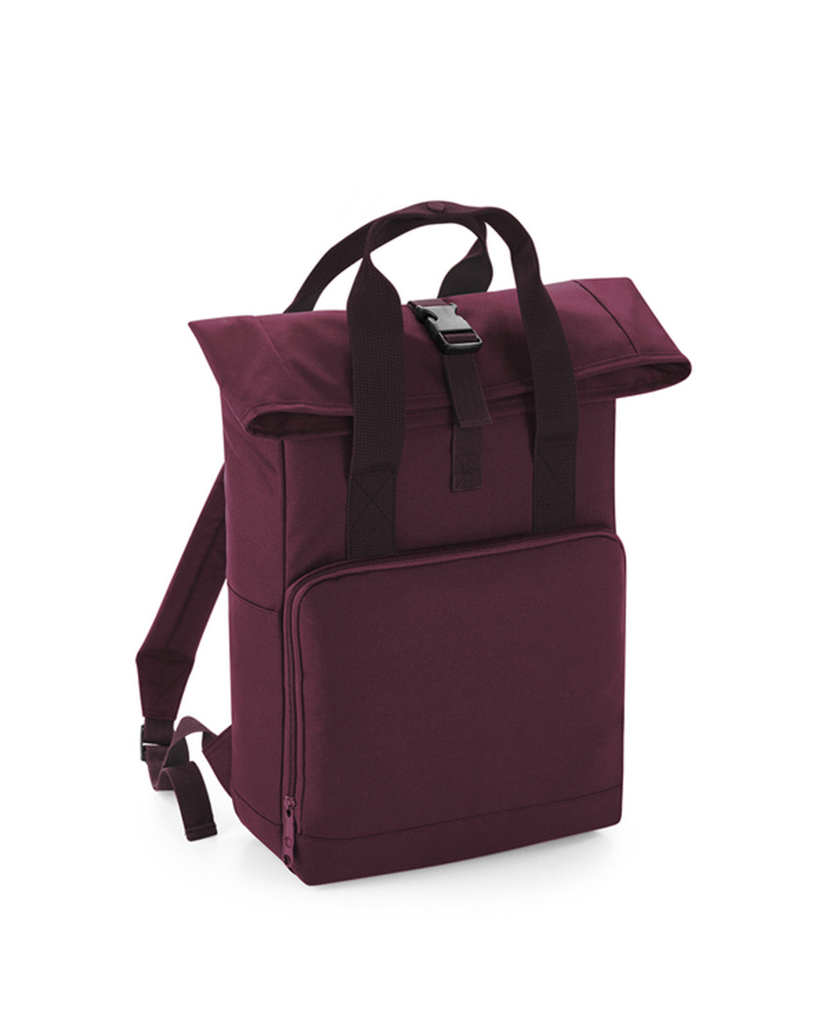 Recycled roll-top backpack with double handle