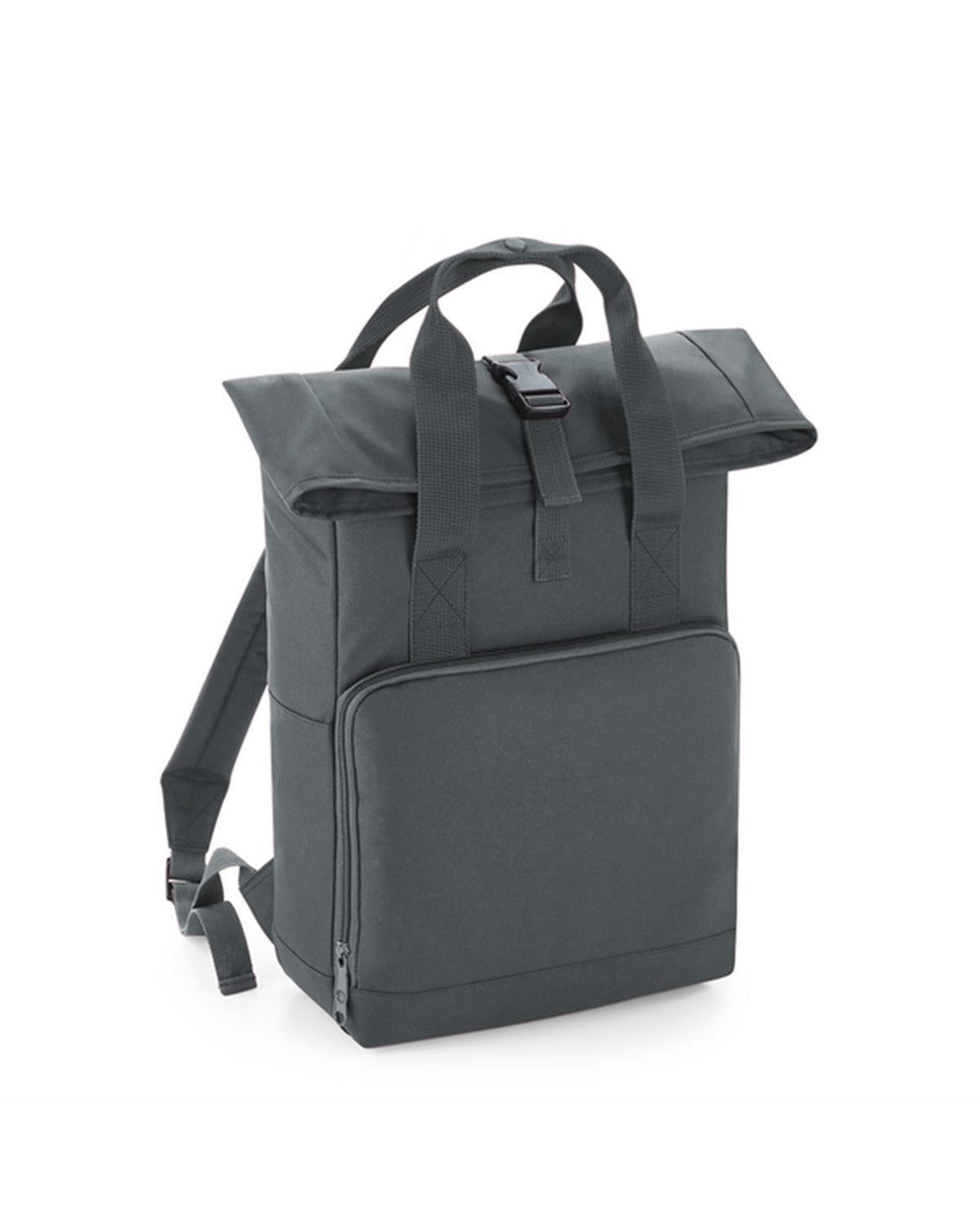 Recycled roll-top backpack with double handle