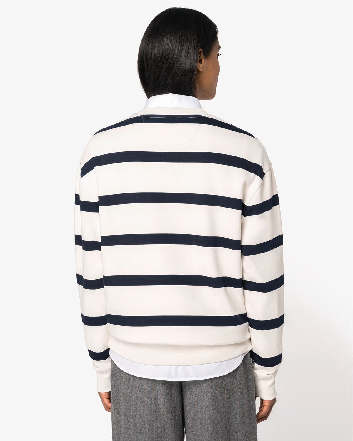 Felpa girocollo a righe unisex