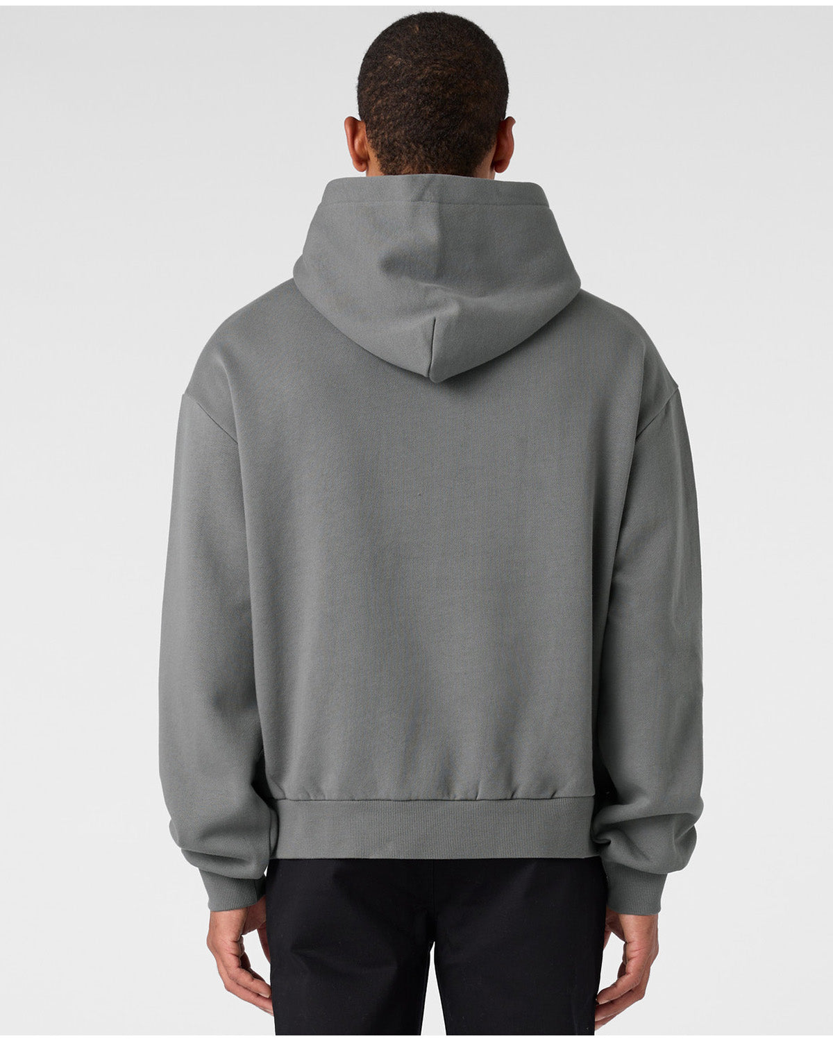 Felpa cappuccio boxy corta (-4 cm) uomo