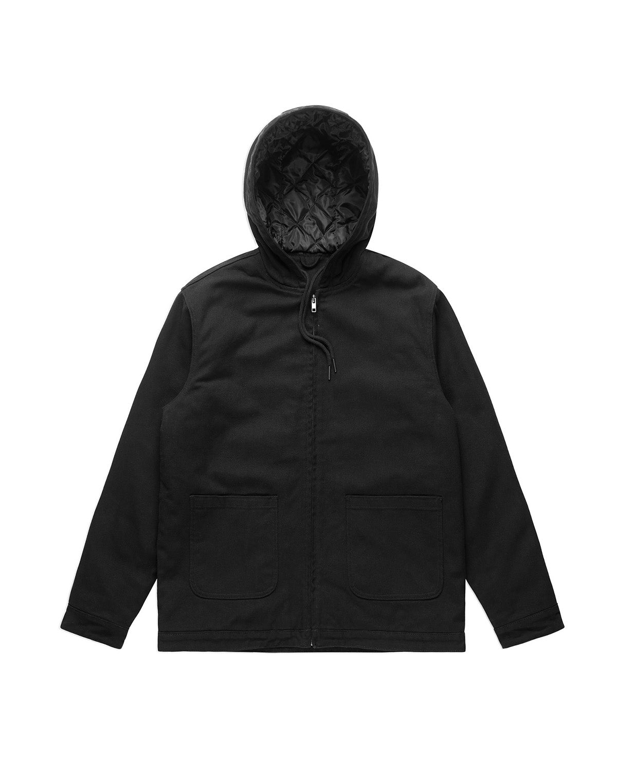 Giacca pesante con cappuccio in canvas uomo