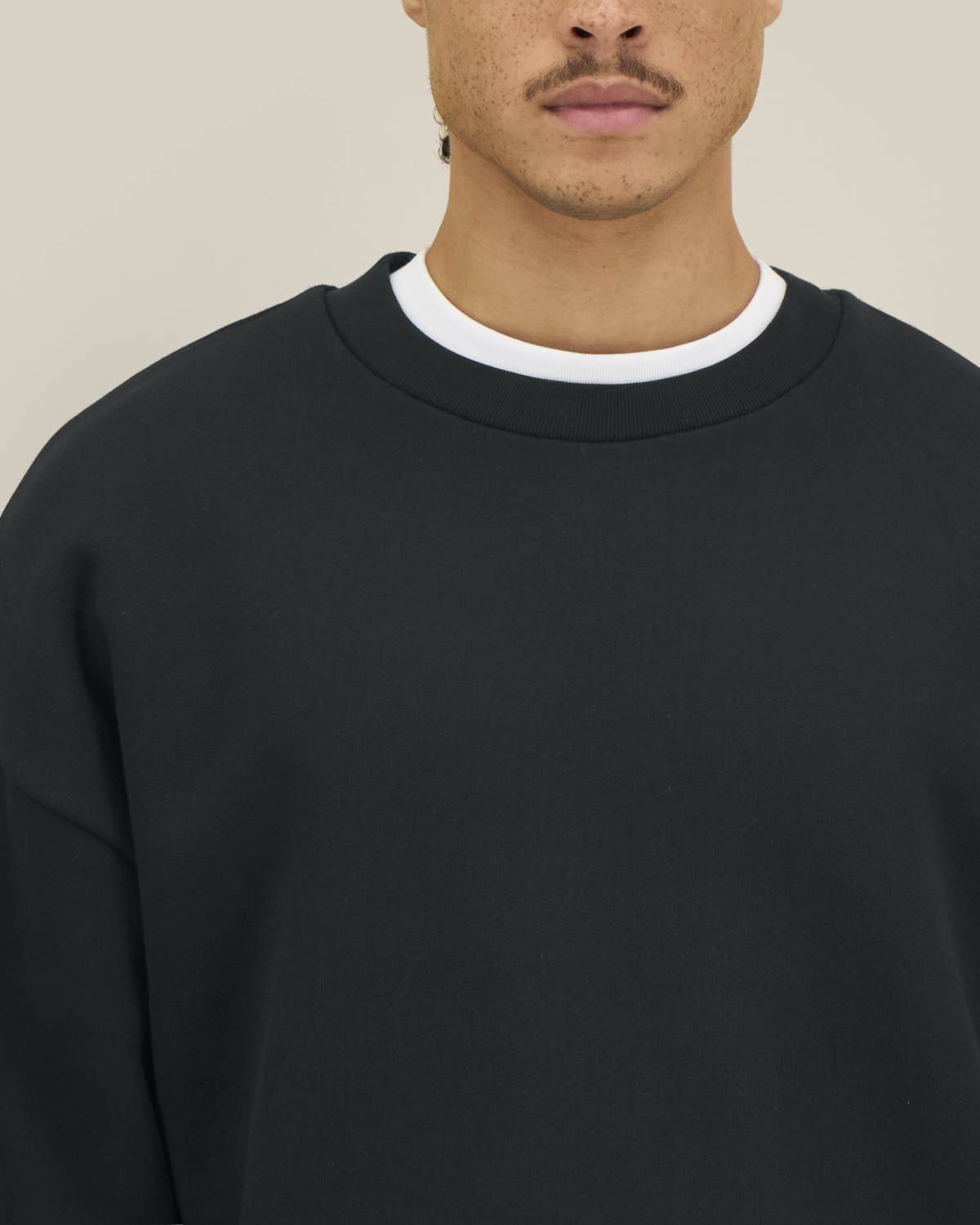 Felpa girocollo oversize strutturata unisex