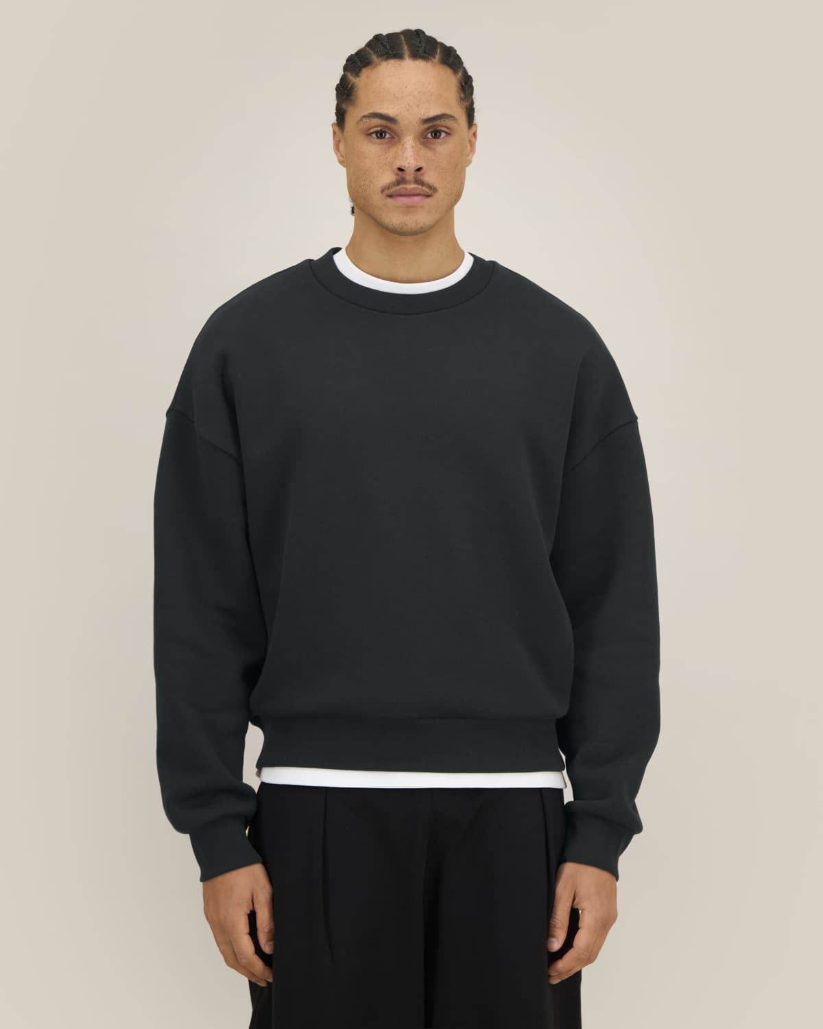 Felpa girocollo oversize strutturata unisex