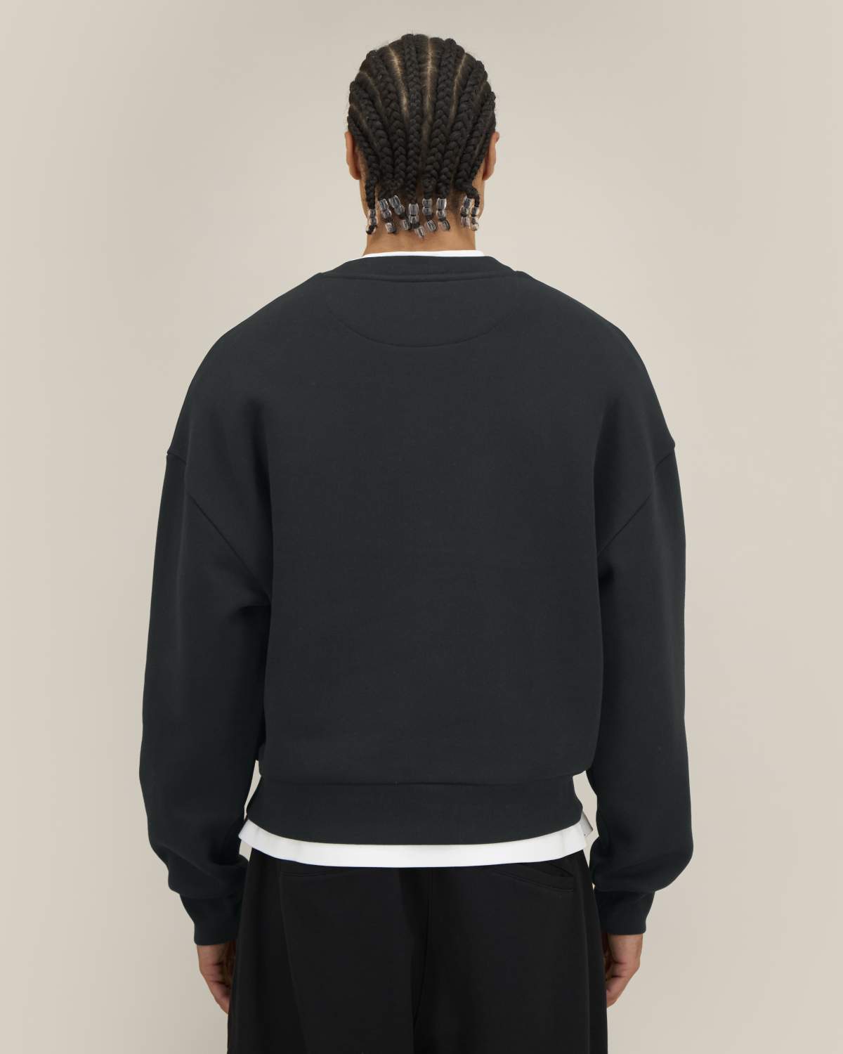 Felpa girocollo oversize strutturata unisex