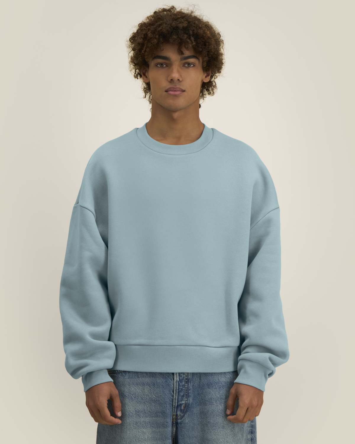 Felpa girocollo oversize strutturata unisex