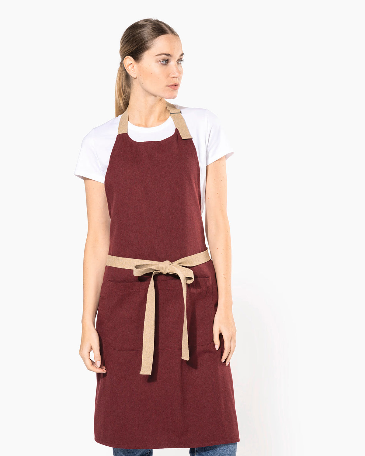 Grembiule con cintura a contrasto Unisex