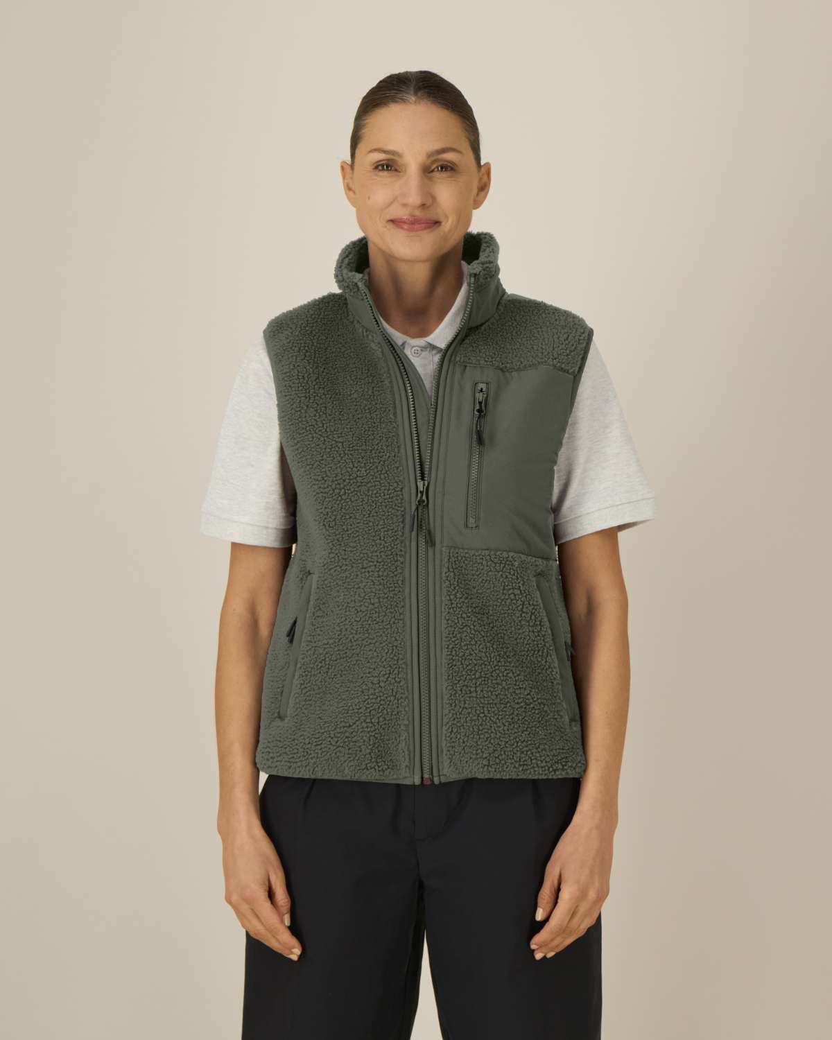 Unisex Sleeveless Sherpa Jacket