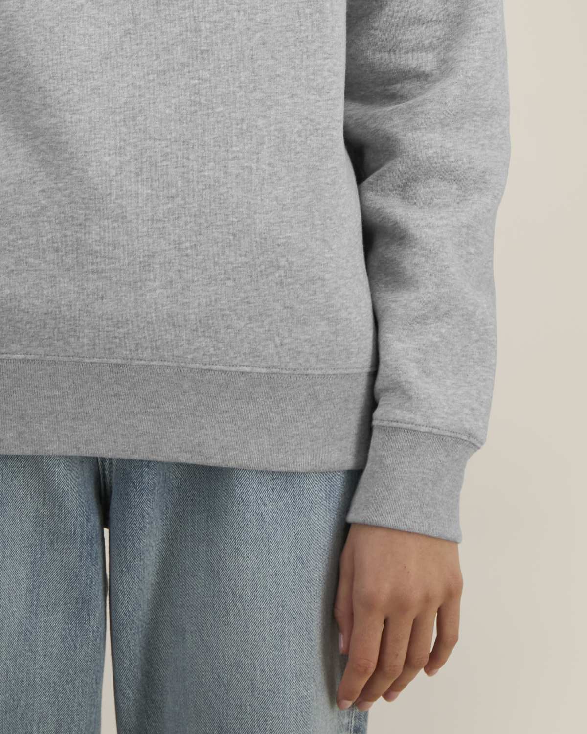 Felpa con colletto e zip unisex