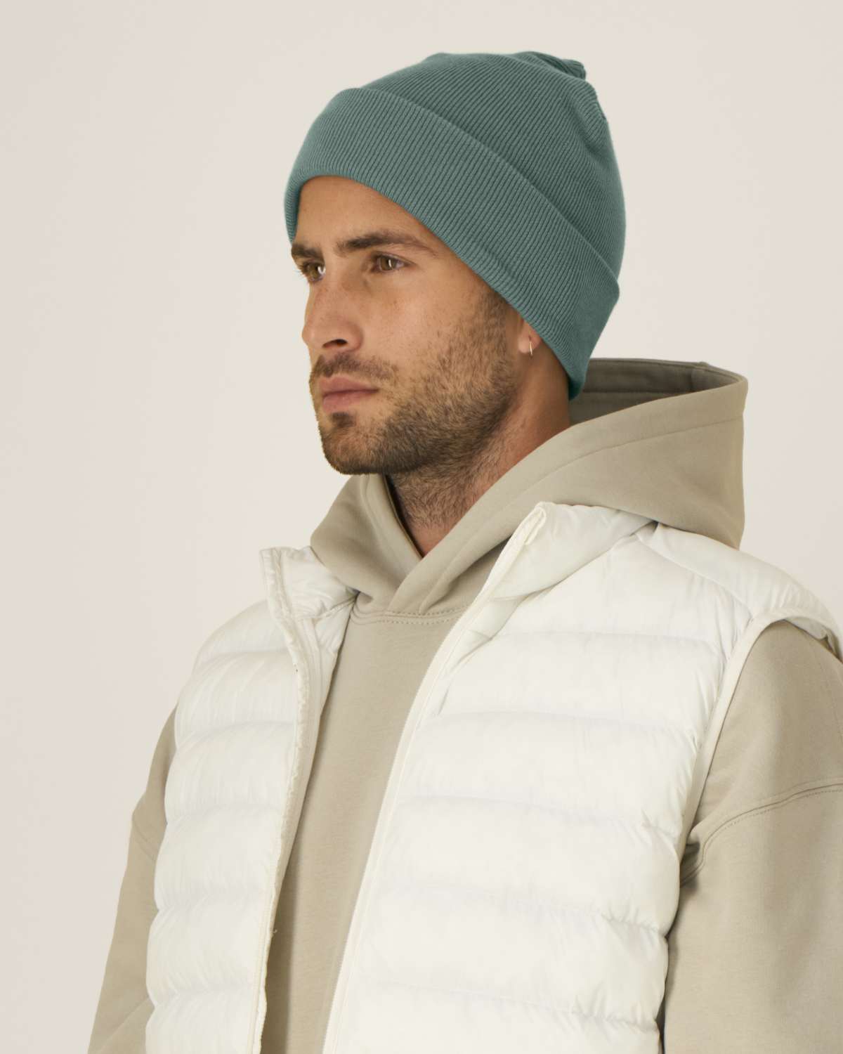 Organic cotton ribbed beanie