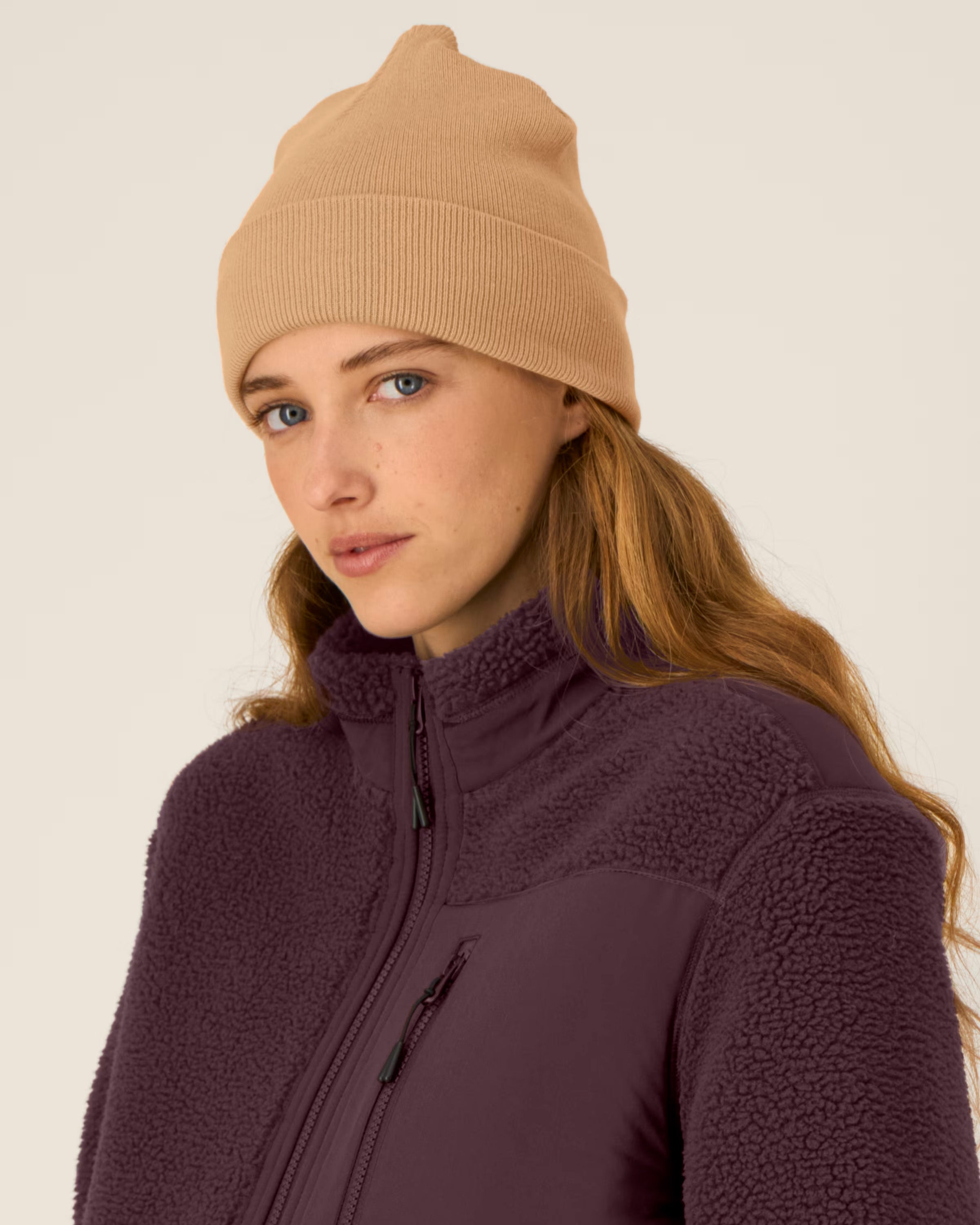 Organic cotton ribbed beanie