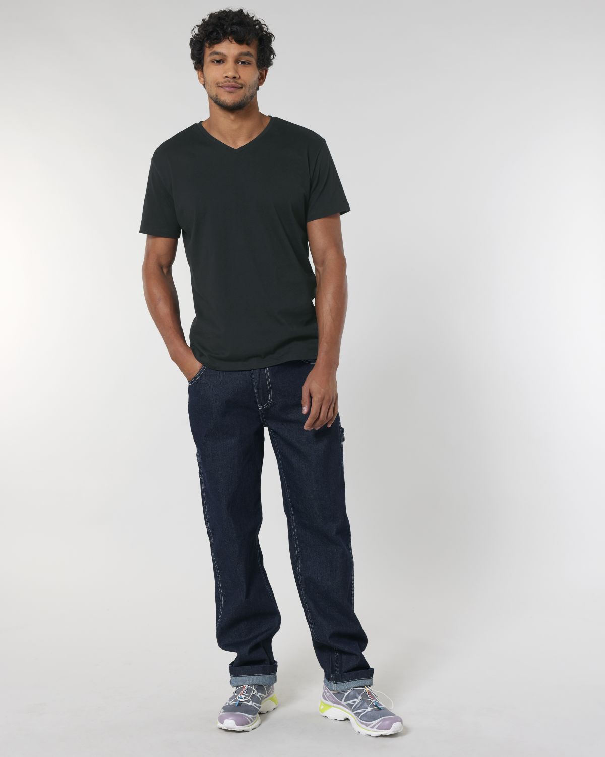 T-shirt scollo a V Uomo