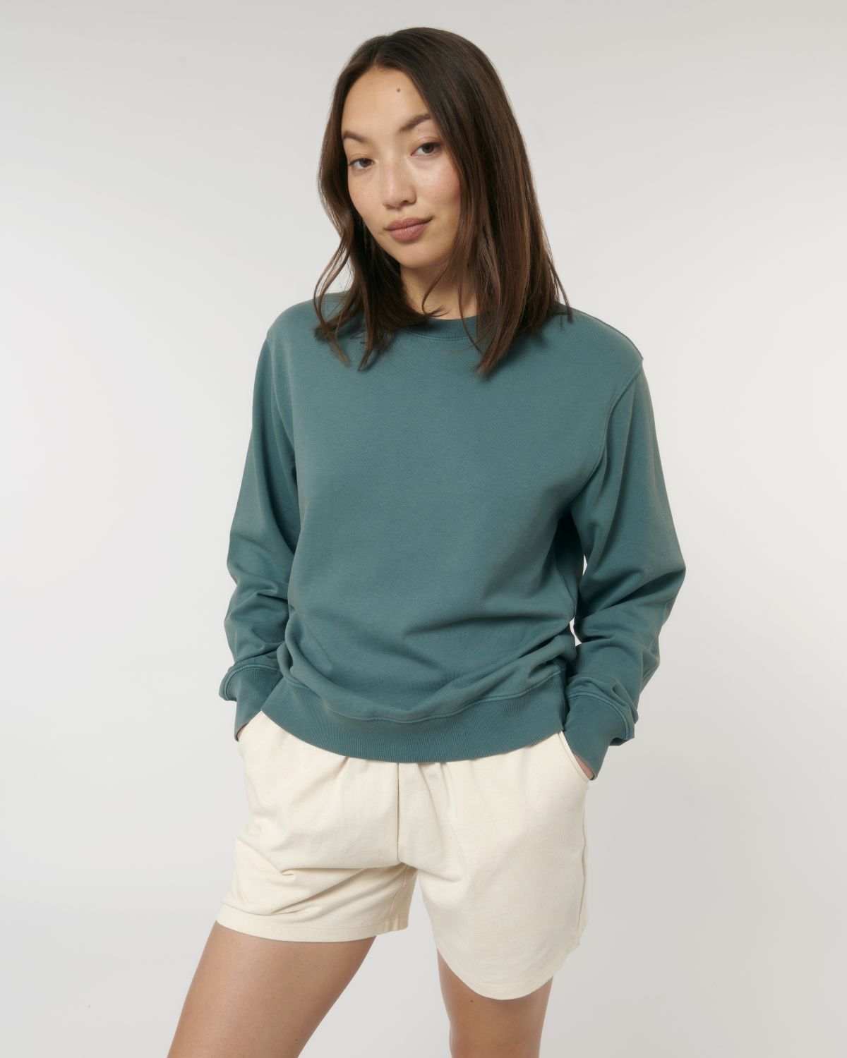 Felpa girocollo leggera vintage Unisex