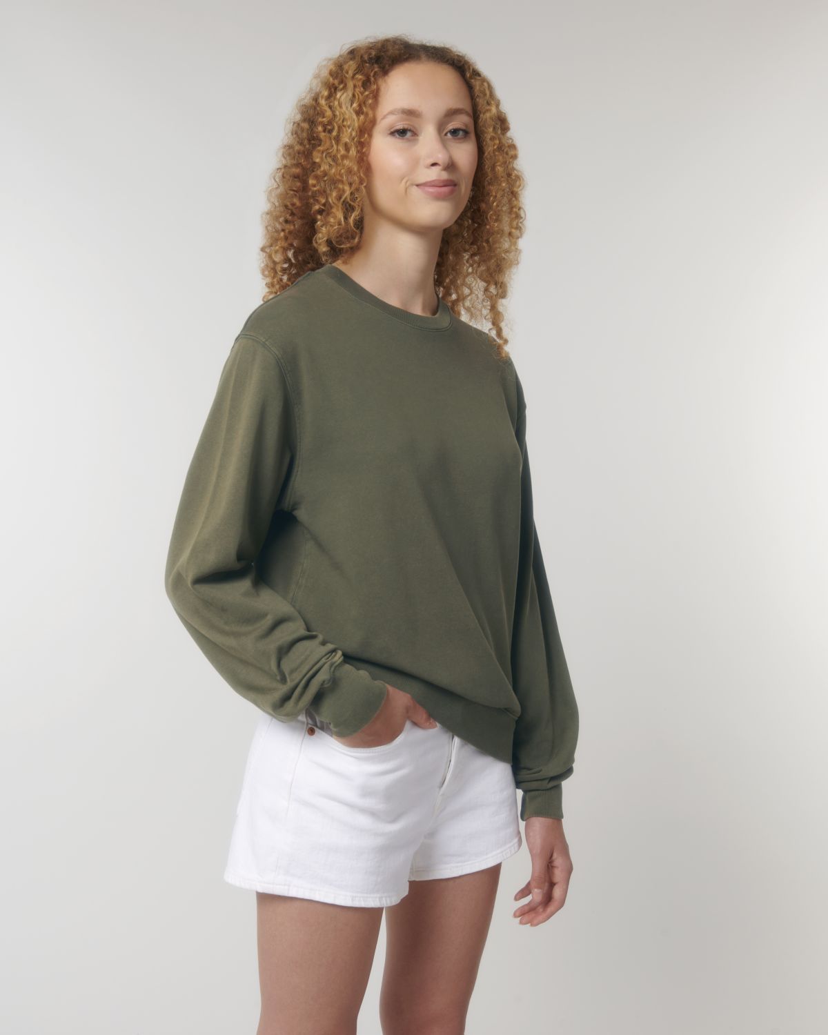 Felpa girocollo leggera vintage Unisex