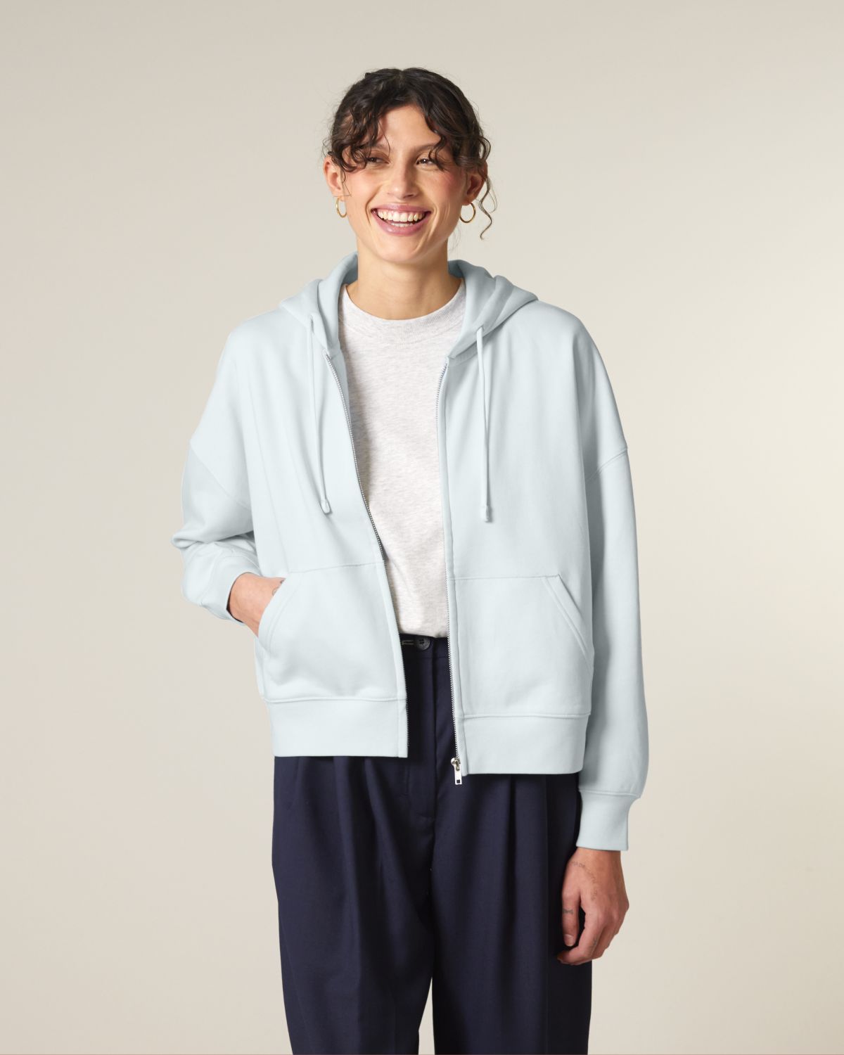 Felpa zip Donna