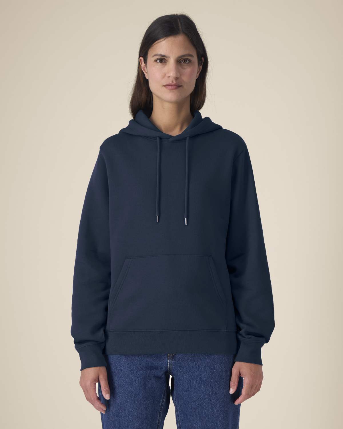 Felpa cappuccio in cotone riciclato donna