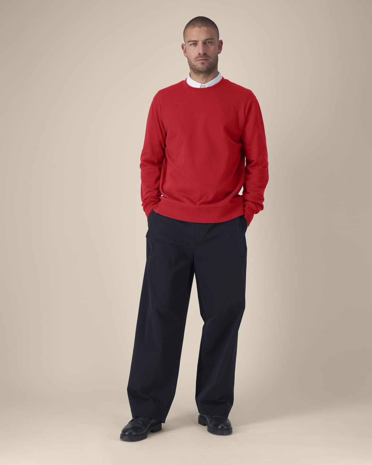 Felpa girocollo in cotone riciclato unisex