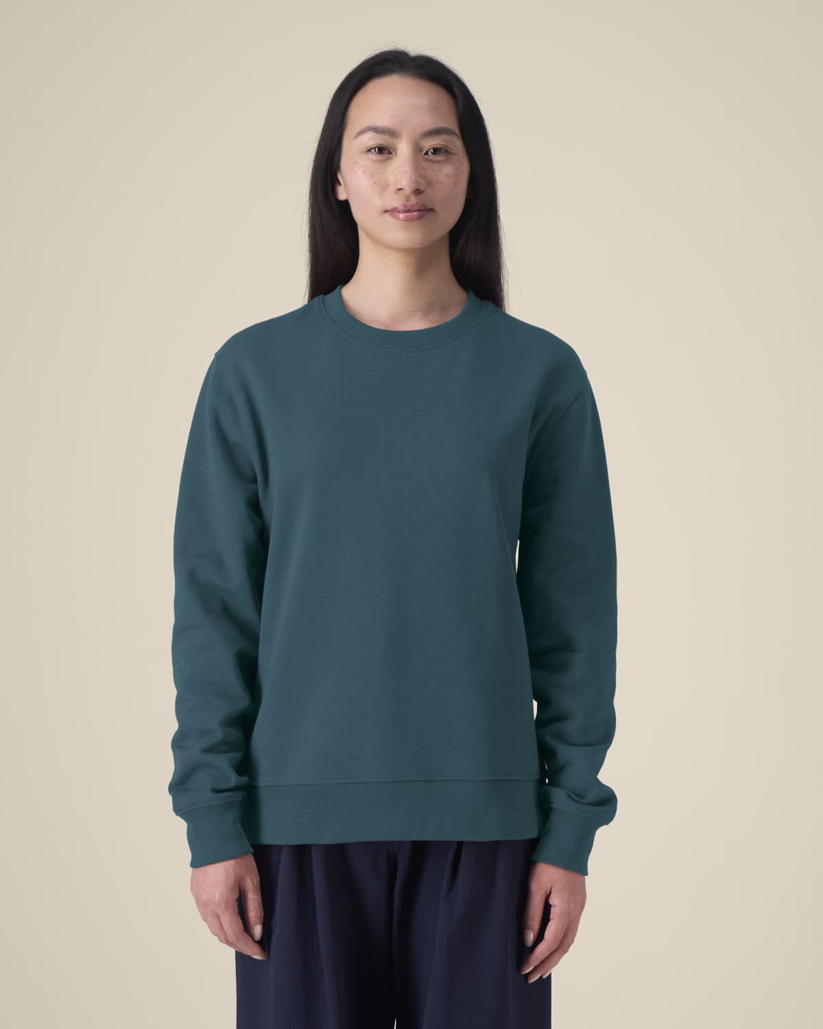 Felpa girocollo in cotone riciclato unisex