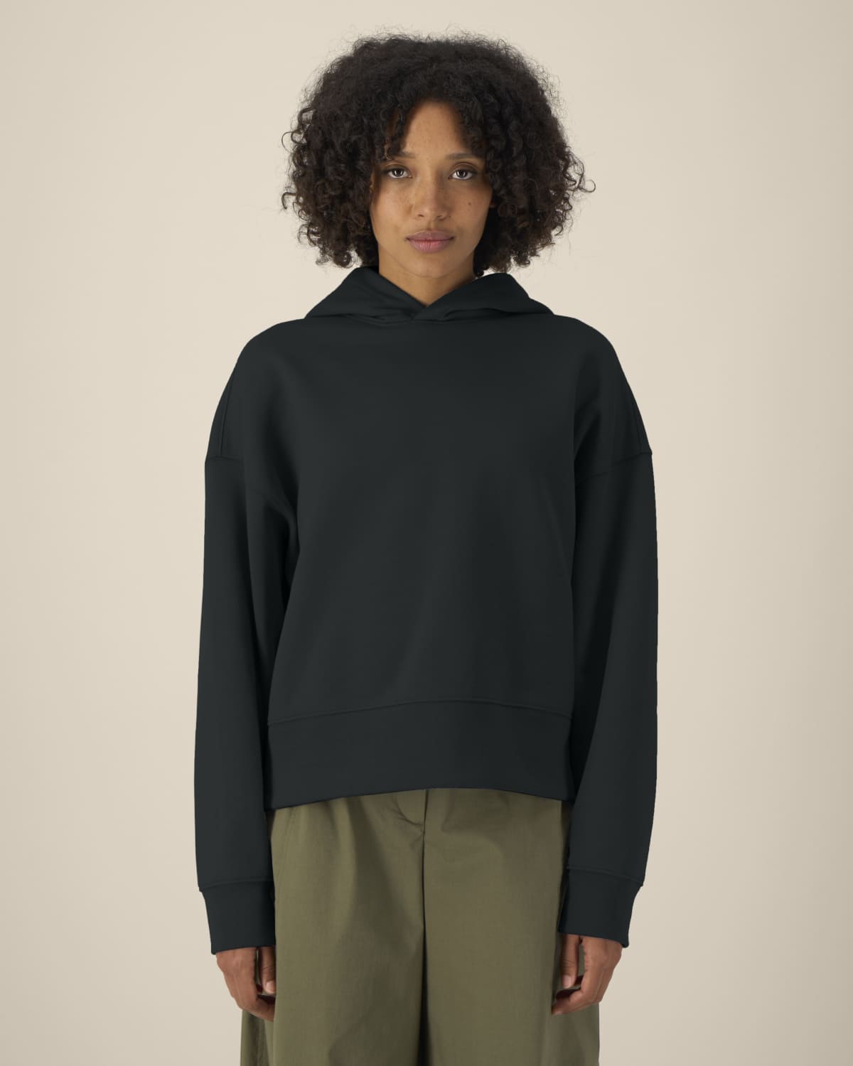 Felpa cappuccio boxy in cotone riciclato unisex