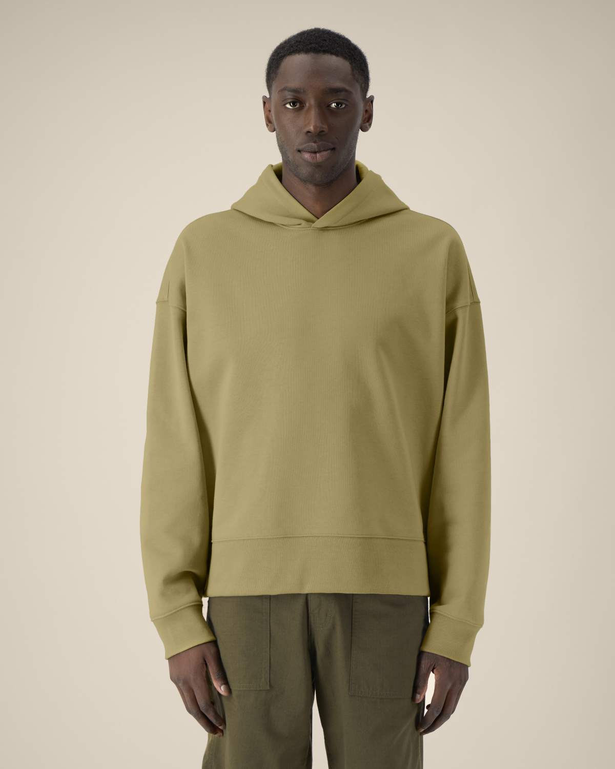 Felpa cappuccio boxy in cotone riciclato unisex